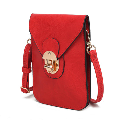 MKF Collection Kianna Medium Phone Crossbody Handbag - Coral
