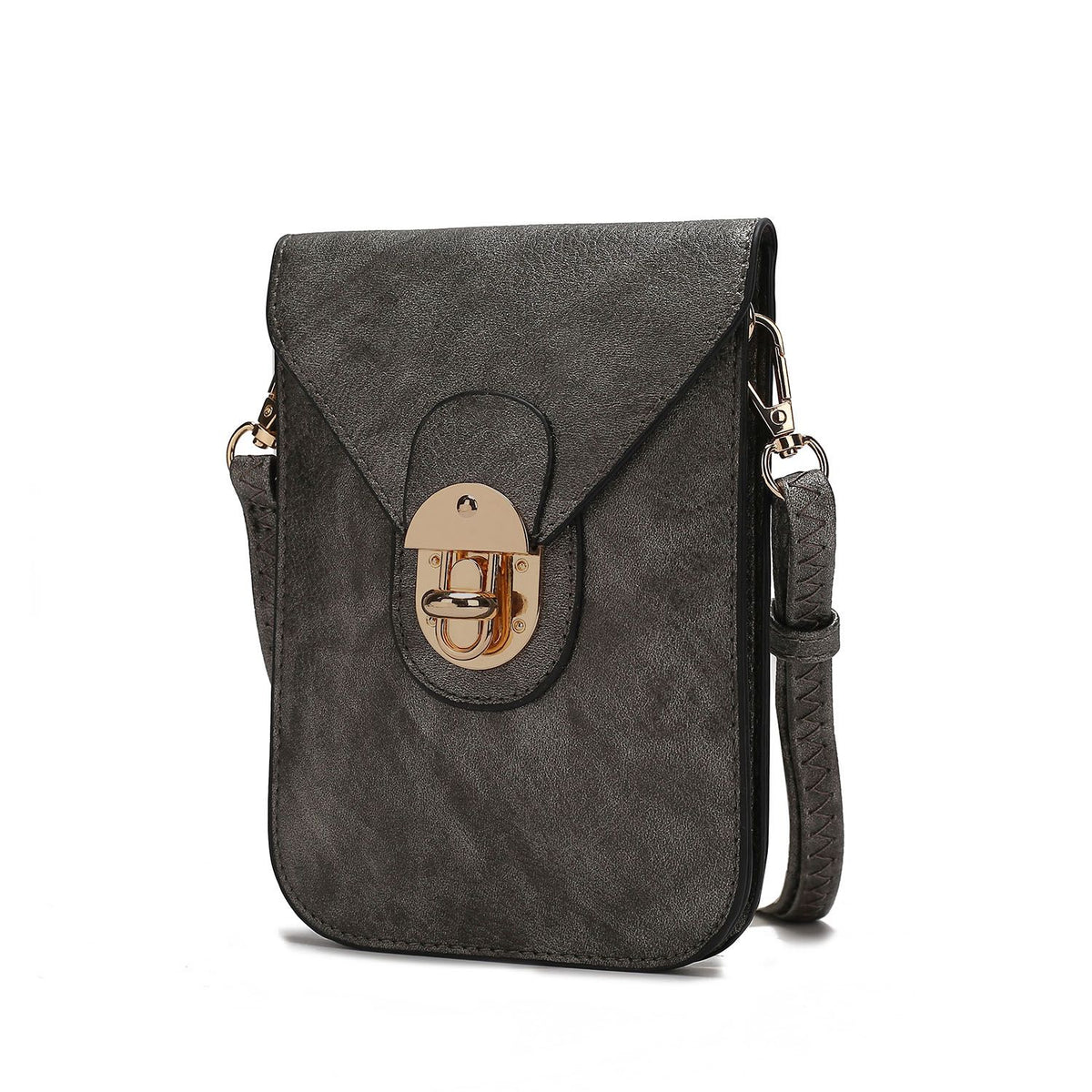 MKF Collection Kianna Medium Phone Crossbody Handbag - Pewter