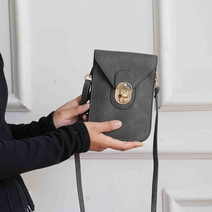 MKF Collection Kianna Medium Phone Crossbody Handbag - Charcoal