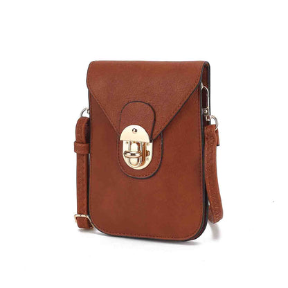 MKF Collection Kianna Medium Phone Crossbody Handbag - Cognac