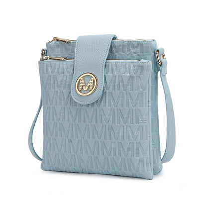 MKF Collection Marietta M Signature Womens Handbag Crossbody Bag - Light Blue