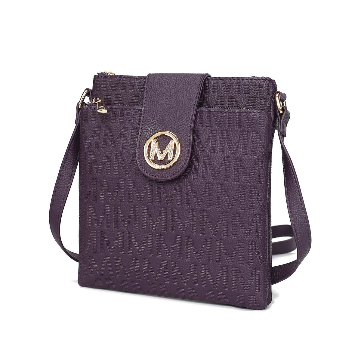 MKF Collection Marietta M Signature Womens Handbag Crossbody Bag - Purple