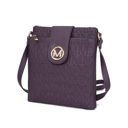 MKF Collection Marietta M Signature Womens Handbag Crossbody Bag - Purple