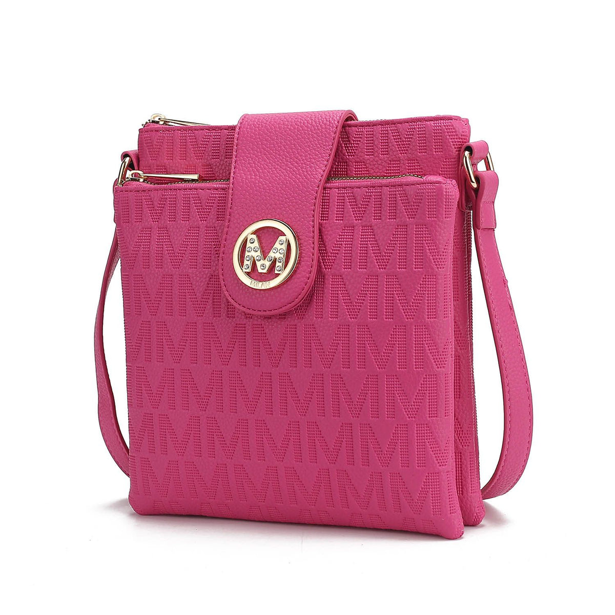 MKF Collection Marietta M Signature Womens Handbag Crossbody Bag - Fuchsia