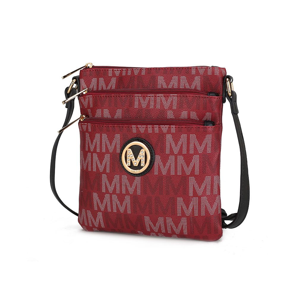 MKF Collection Lemuel M Signature Crossbody - Burgundy