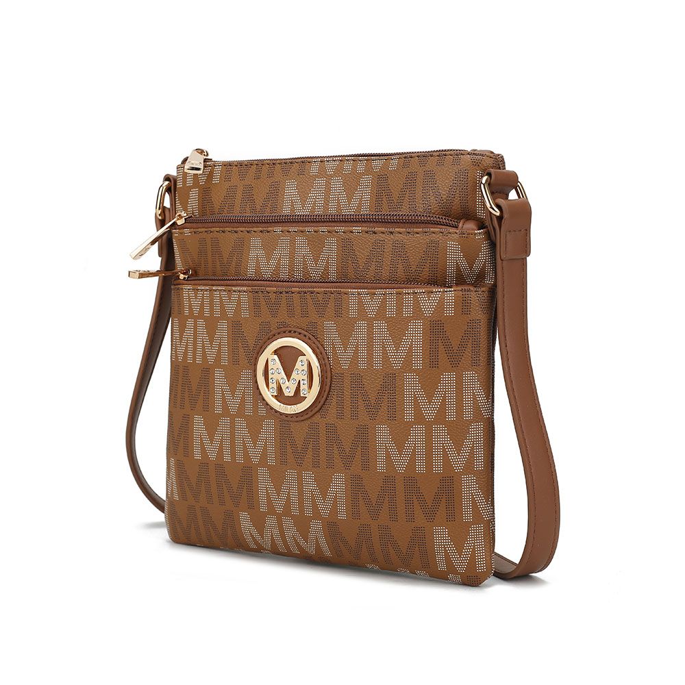 MKF Collection Lemuel M Signature Crossbody - Tan