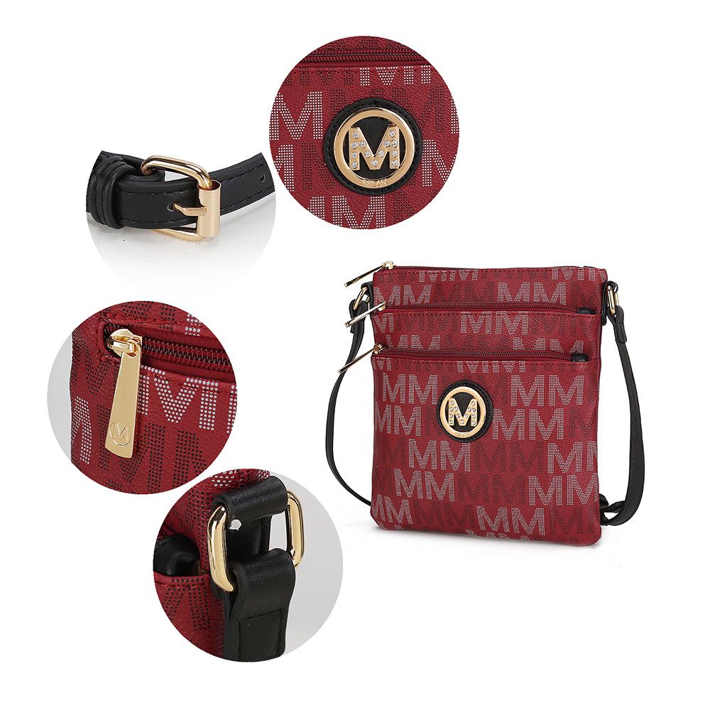 MKF Collection Lemuel M Signature Crossbody - Fuchsia