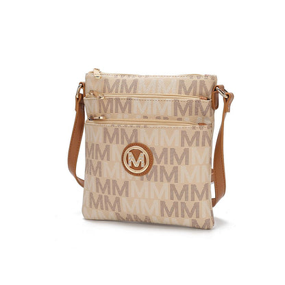 MKF Collection Lemuel M Signature Crossbody - Beige